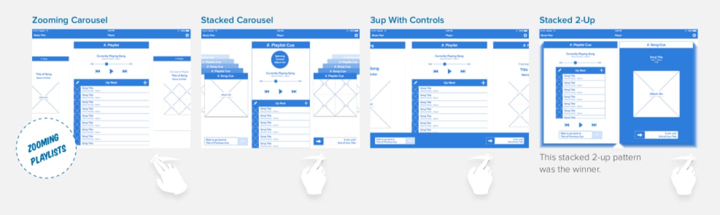 WeddingDJ iPad app wireframes